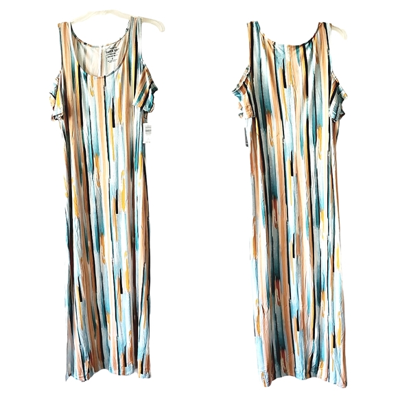 Torrid Striped Cold Shoulder Dress - Picture 4 of 5